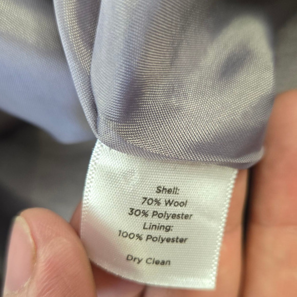 Talbots Purple Gray Plaid Wool Blend A-Line Academia Midi Skirt Lined Size 6P - Picture 7 of 9